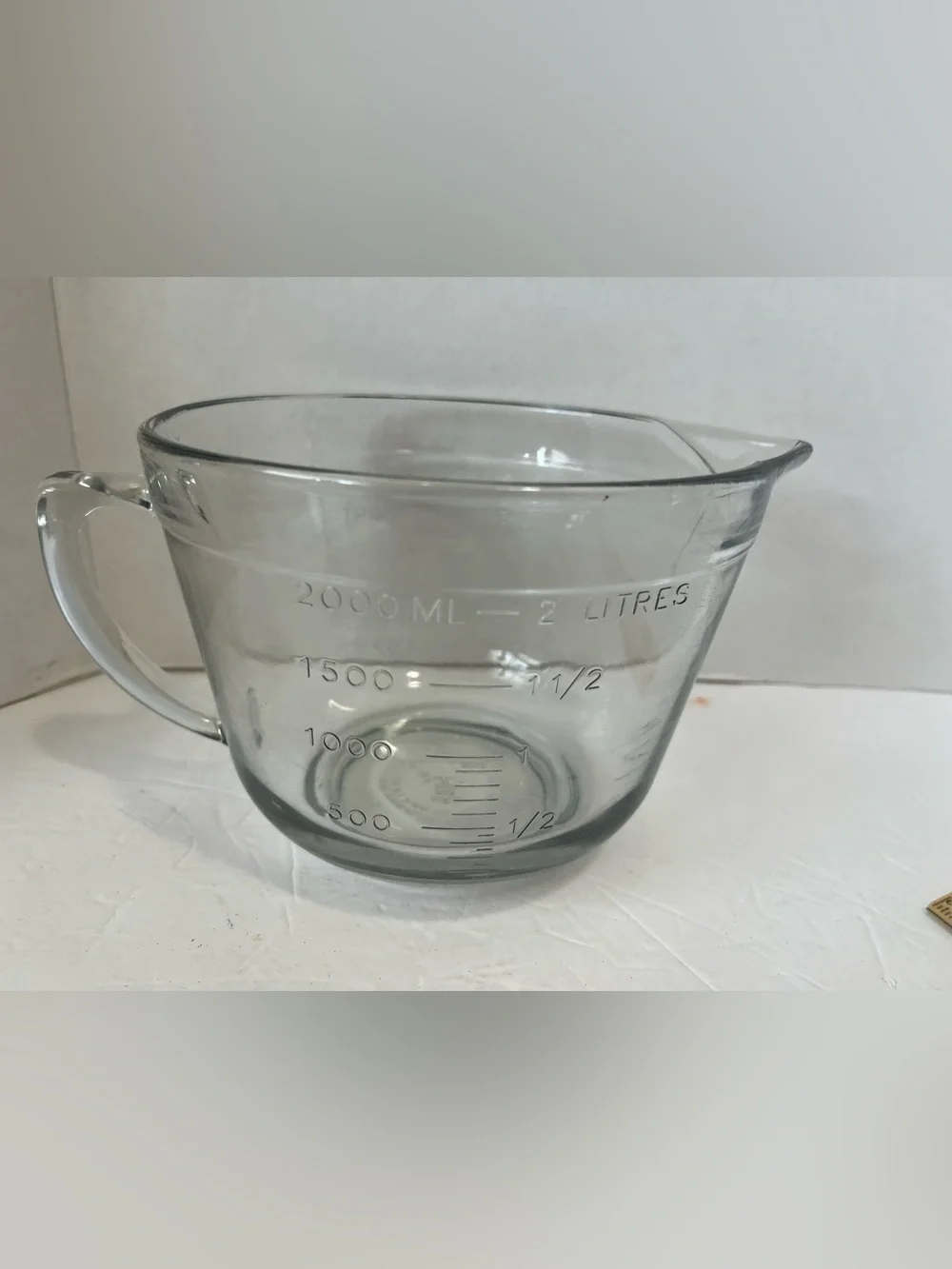 Pyrex | Kitchen | Vintage Pyrex 8 Cup 2 Quart Glass Measuring Bowl Clear  Usa Large Batter Bowl | Poshmark